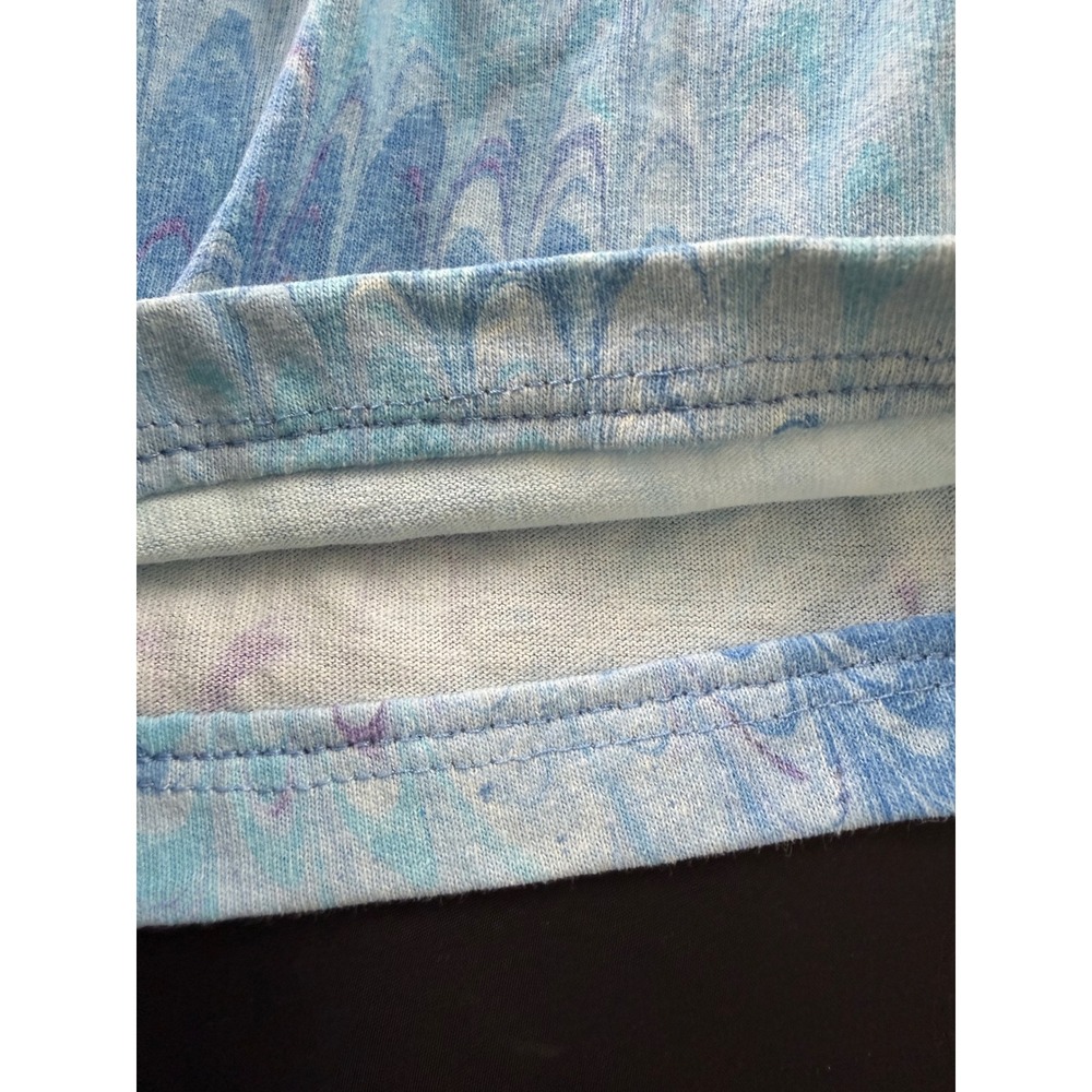 Shirleighs Marbled Art Blue Cotton Skirt Kids Medium Handmade - Picture 4 of 9